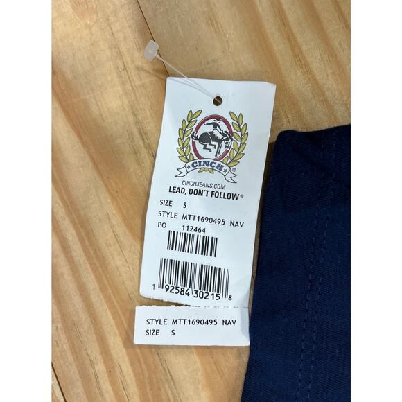 NWT Cinch Men's Navy Blue Bull Rider T-Shirt Size Small - Picture 4 of 5